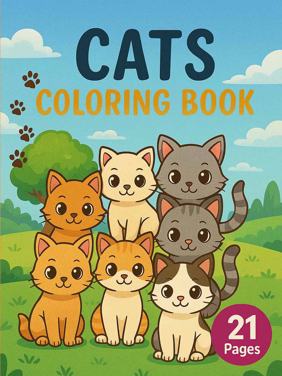 Kitten's Adventures - 21 Cat Coloring Pages 1 Kitten's Adventures - 21 Cat Coloring Pages