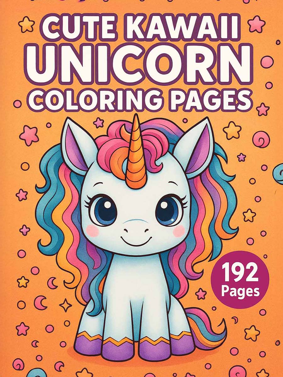 Cute Kawaii Unicorn Coloring Pages (192 Pages) 1 Cute Kawaii Unicorn Coloring Pages (192 Pages)
