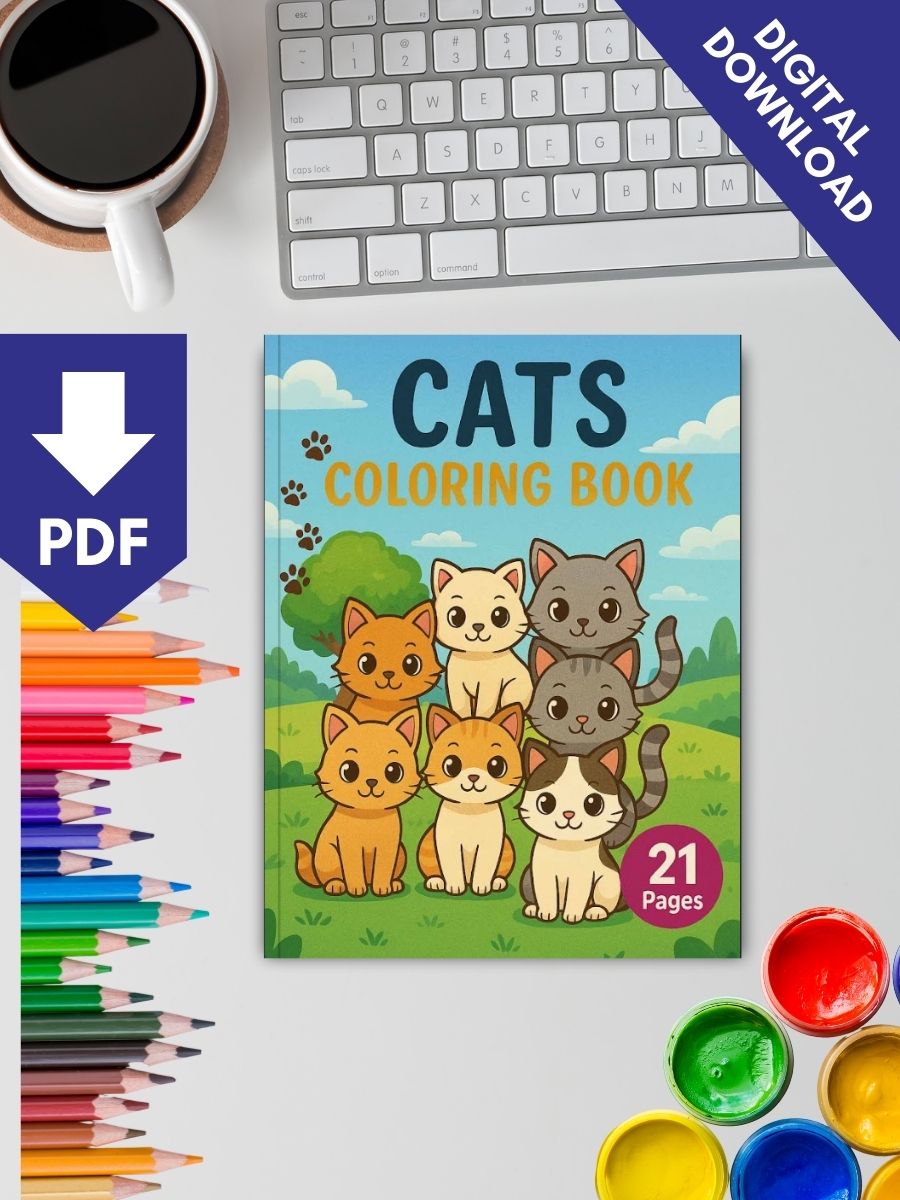 Kitten's Adventures - 21 Cat Coloring Pages 2 Kitten's Adventures - 21 Cat Coloring Pages - Image 2