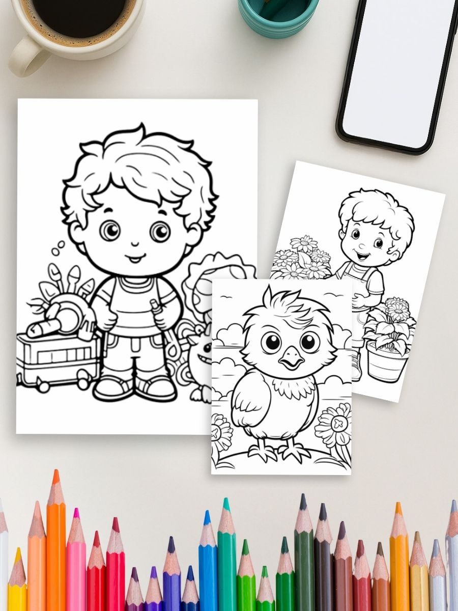 Roars, Paws & Whiskers - 100 Kids Coloring Pages 4 Roars, Paws & Whiskers - 100 Kids Coloring Pages - Image 4