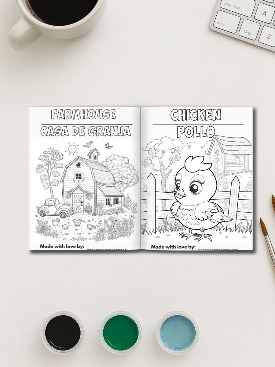 Barnyard Bilinguals Coloring and Learning Book 3 Barnyard Bilinguals Coloring and Learning Book - Image 3