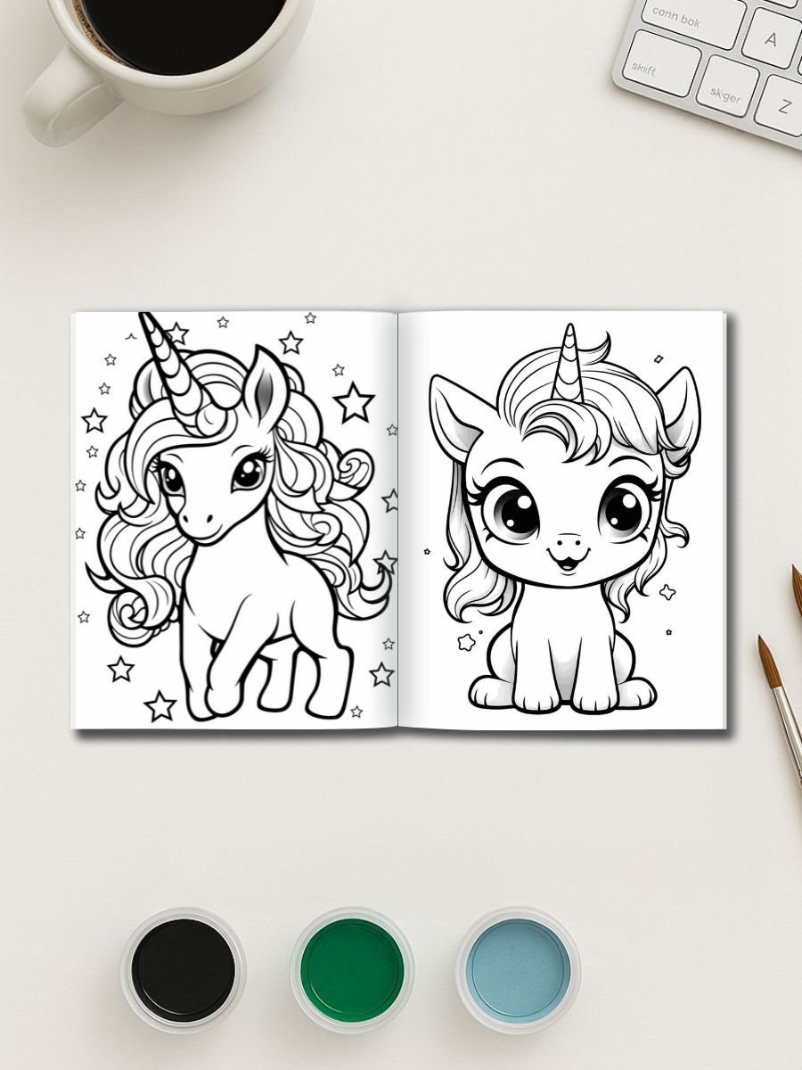 Cute Kawaii Unicorn Coloring Pages (192 Pages) 3 Cute Kawaii Unicorn Coloring Pages (192 Pages) - Image 3