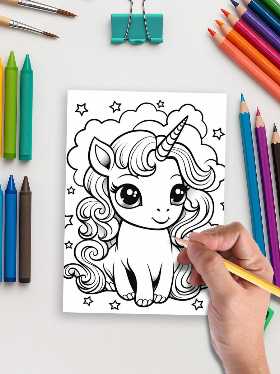 Cute Kawaii Unicorn Coloring Pages (192 Pages) 5 Cute Kawaii Unicorn Coloring Pages (192 Pages) - Image 5