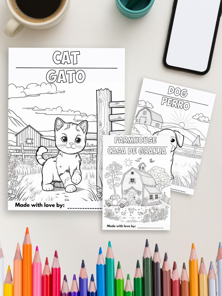 Barnyard Bilinguals Coloring and Learning Book 4 Barnyard Bilinguals Coloring and Learning Book - Image 4
