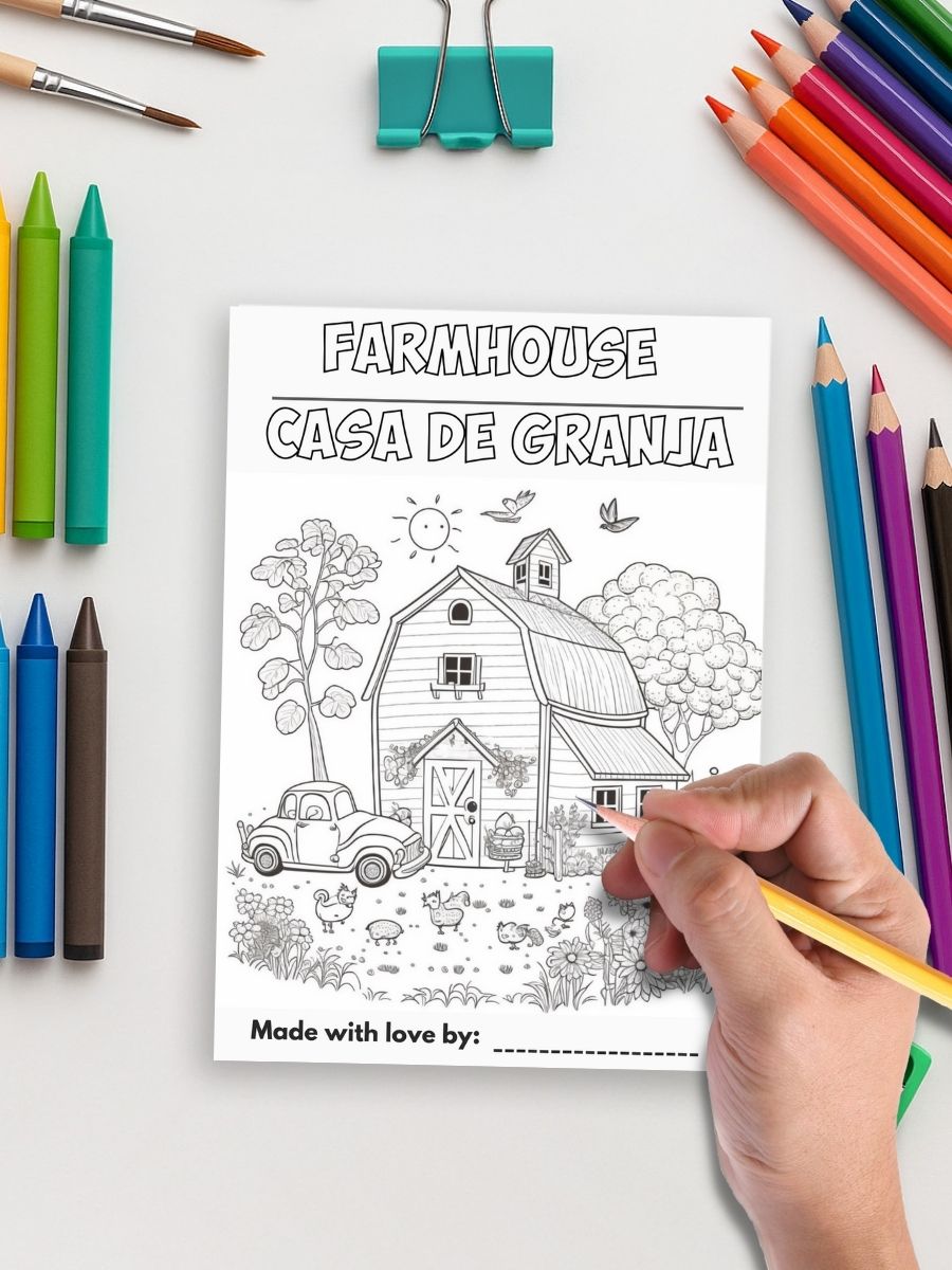 Barnyard Bilinguals Coloring and Learning Book 5 Barnyard Bilinguals Coloring and Learning Book - Image 5