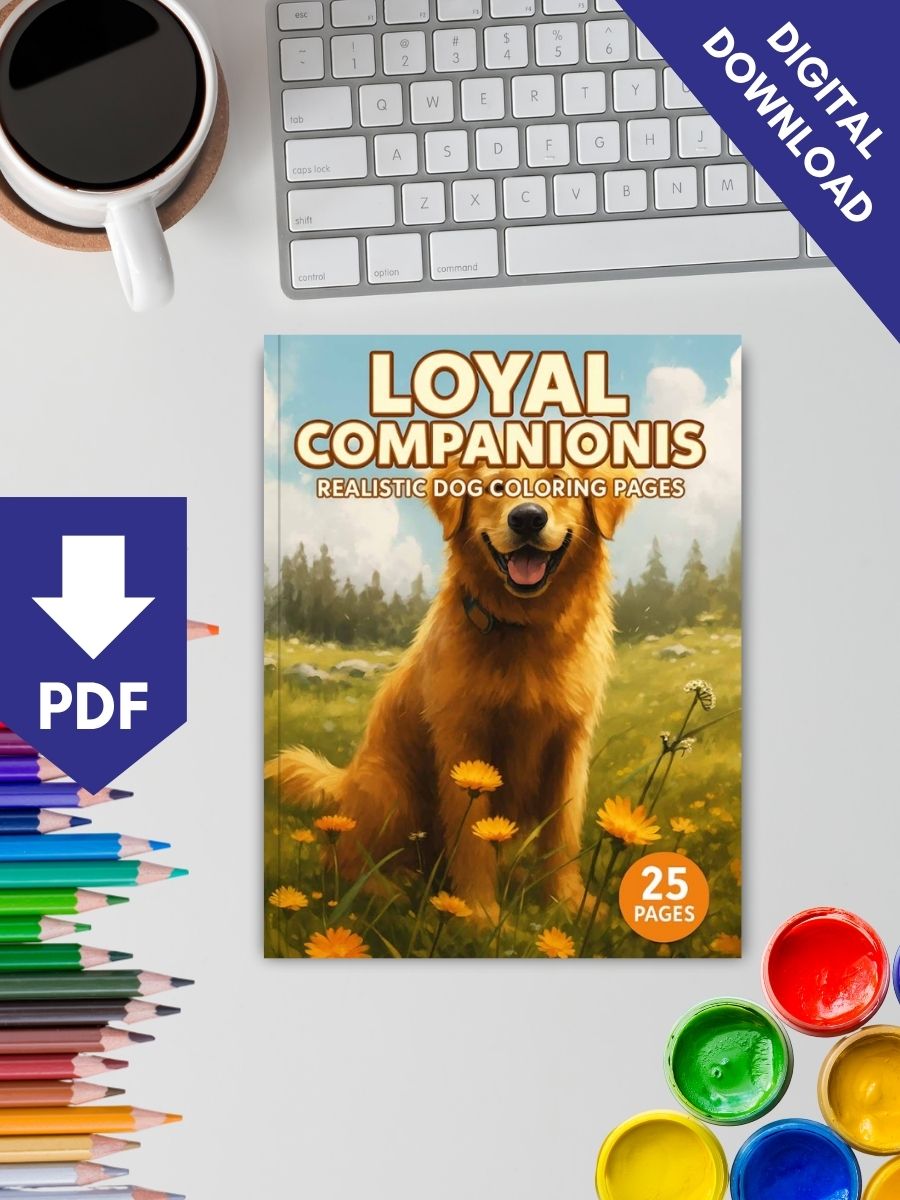 Loyal Companions – 25 Realistic Dog Coloring Pages 2 Loyal Companions – 25 Realistic Dog Coloring Pages - Image 2