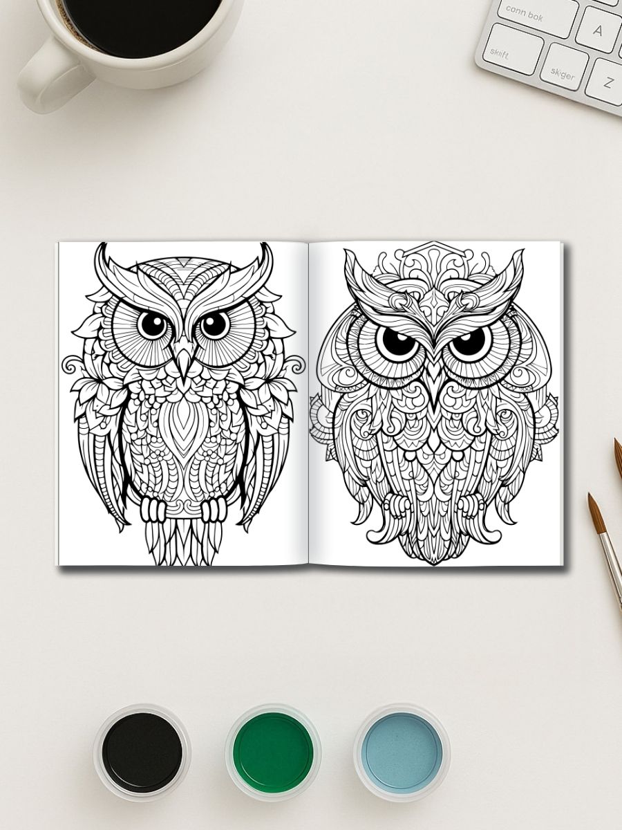 Night Watchers – 50 Owl Designs to Color 3 Night Watchers – 50 Owl Designs to Color - Image 3