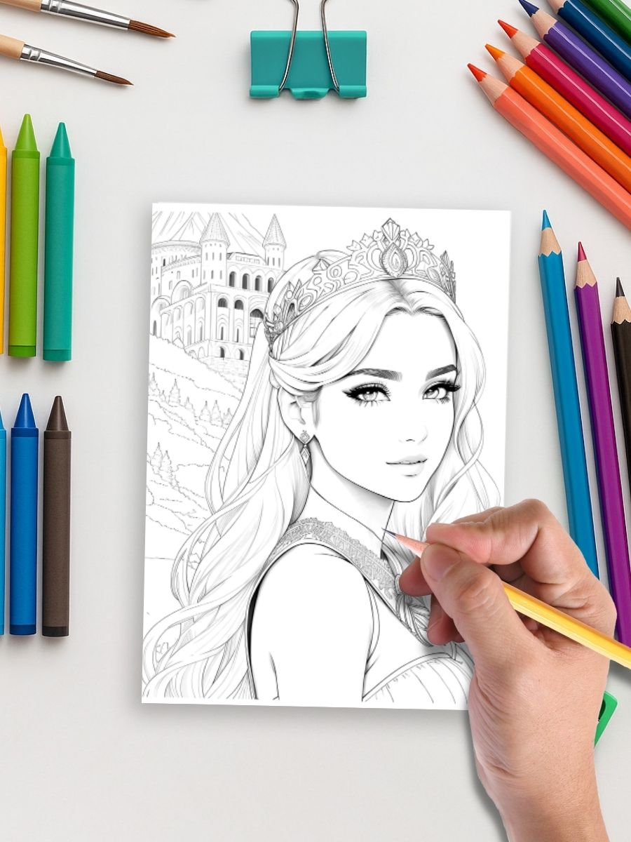 Greek Goddesses – 60 Mythical Princess Coloring Pages 5 Greek Goddesses – 60 Mythical Princess Coloring Pages - Image 5