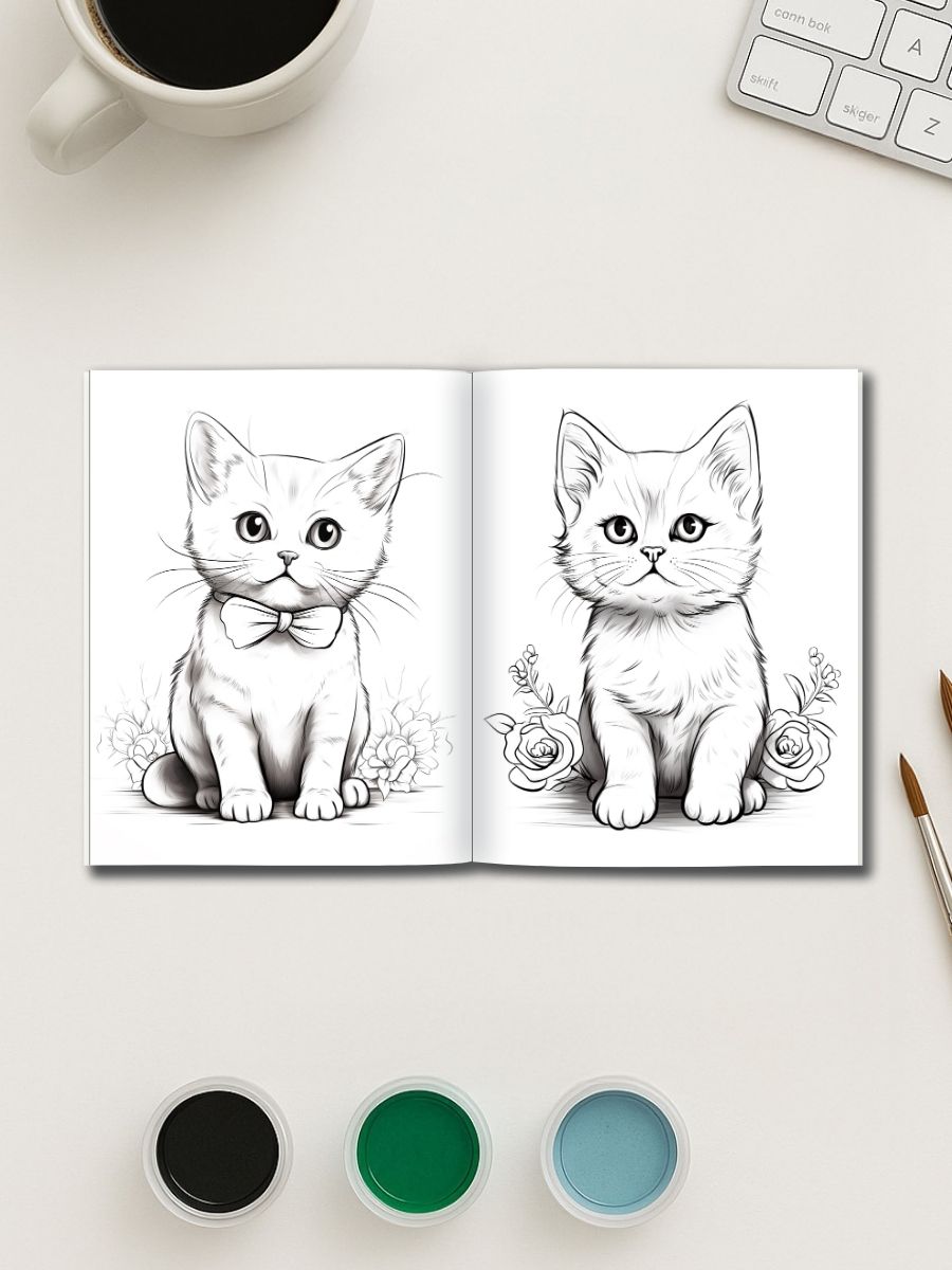 Whisker World – 105 Cat Coloring Pages 3 Whisker World – 105 Cat Coloring Pages - Image 3
