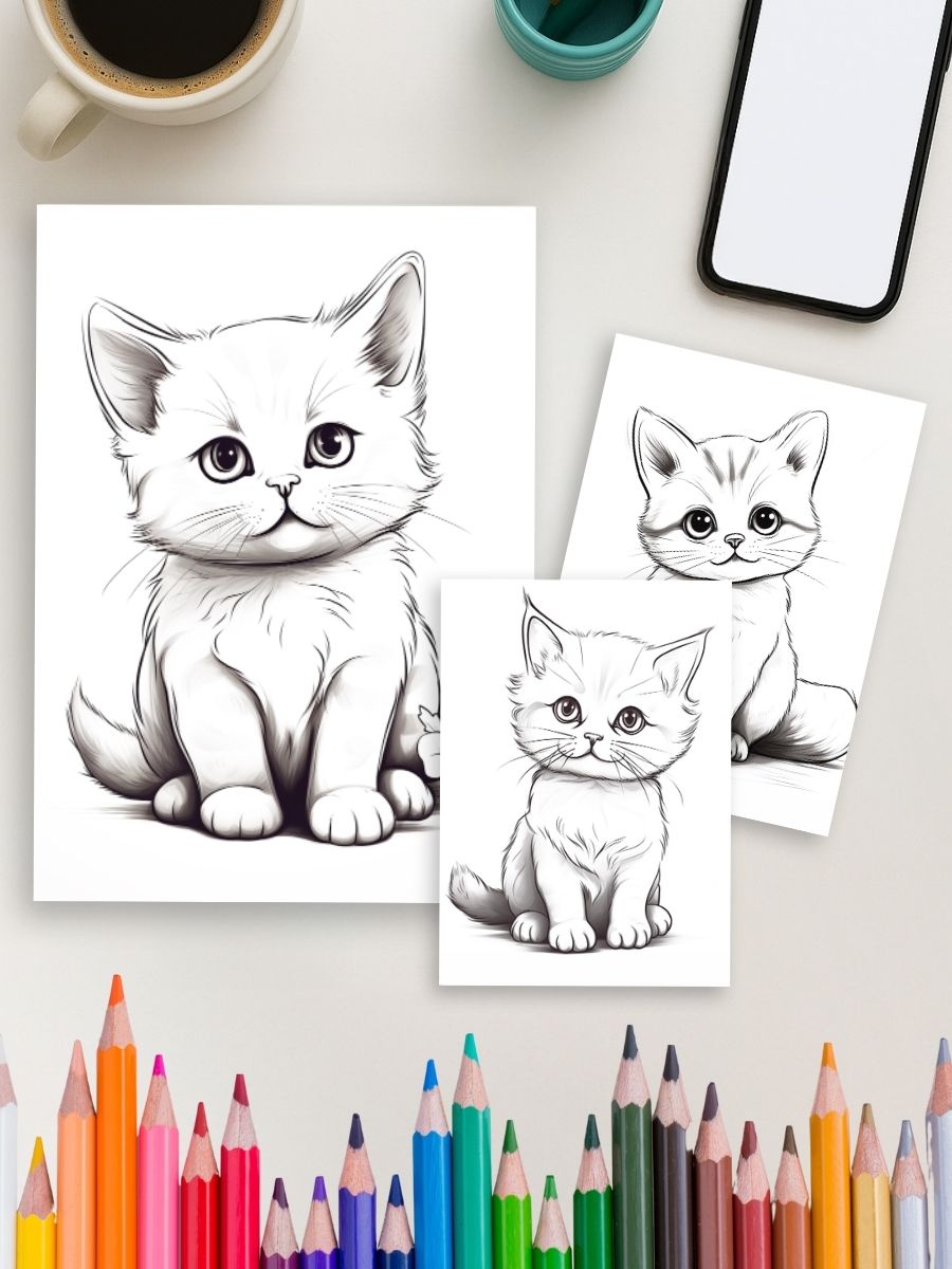 Whisker World – 105 Cat Coloring Pages 4 Whisker World – 105 Cat Coloring Pages - Image 4
