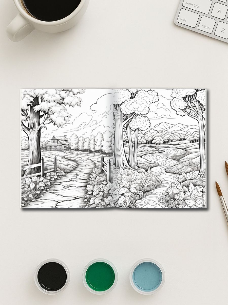 Autumn Dreams – 110 Seasonal Adult Coloring Pages 3 Autumn Dreams – 110 Seasonal Adult Coloring Pages - Image 3