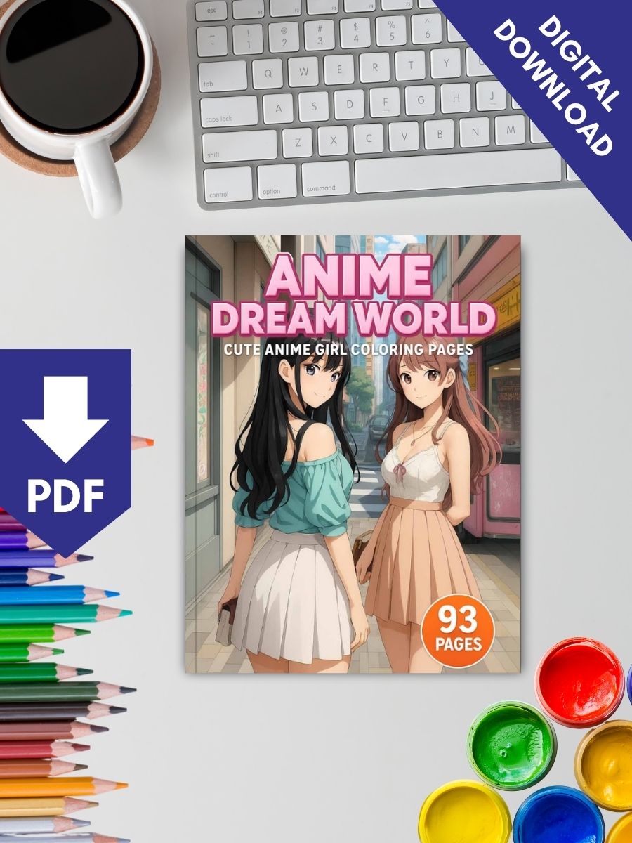 Anime Dream World – 93 Cute Anime Girl Coloring Pages 2 Anime Dream World – 93 Cute Anime Girl Coloring Pages - Image 2
