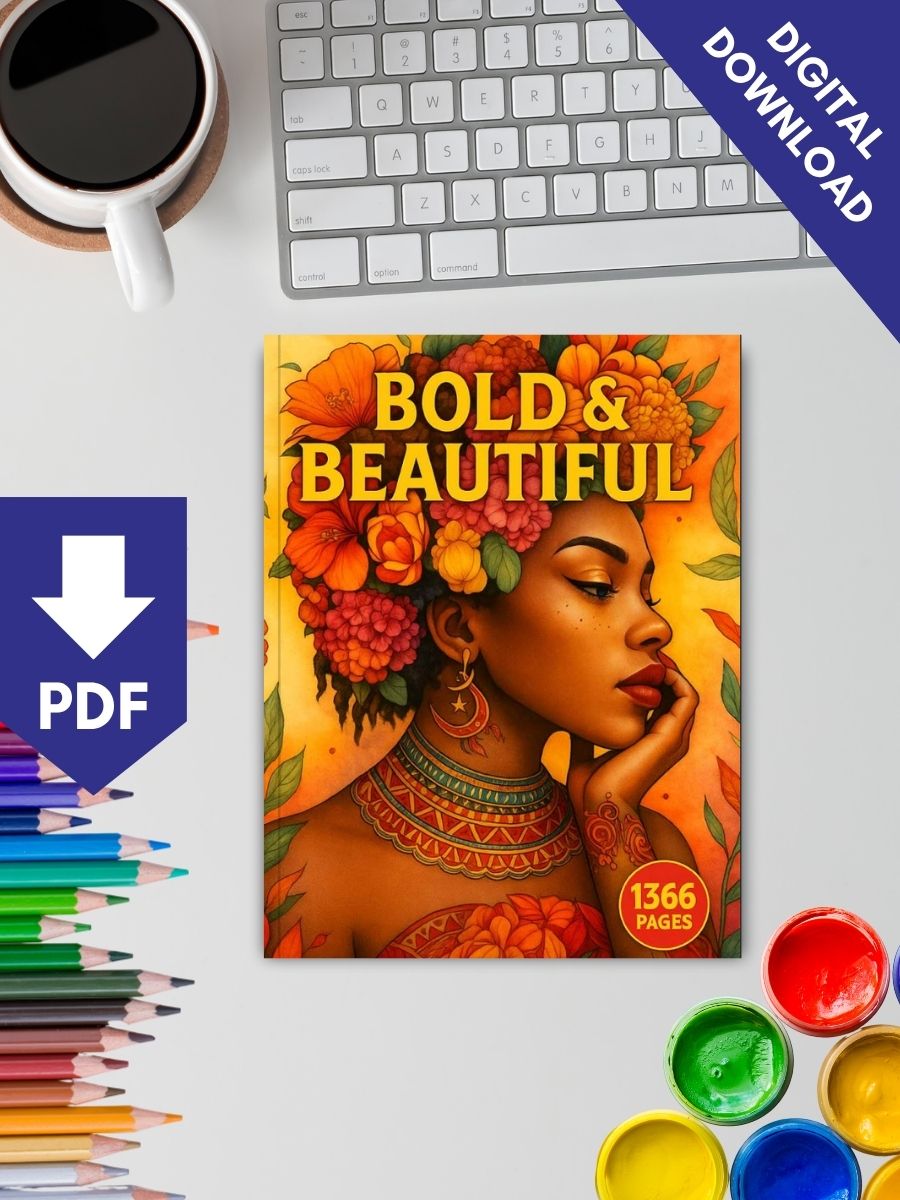 Bold & Beautiful – 1366 Black Women Coloring Page Mega Bundle 2 Bold & Beautiful – 1366 Black Women Coloring Page Mega Bundle - Image 2