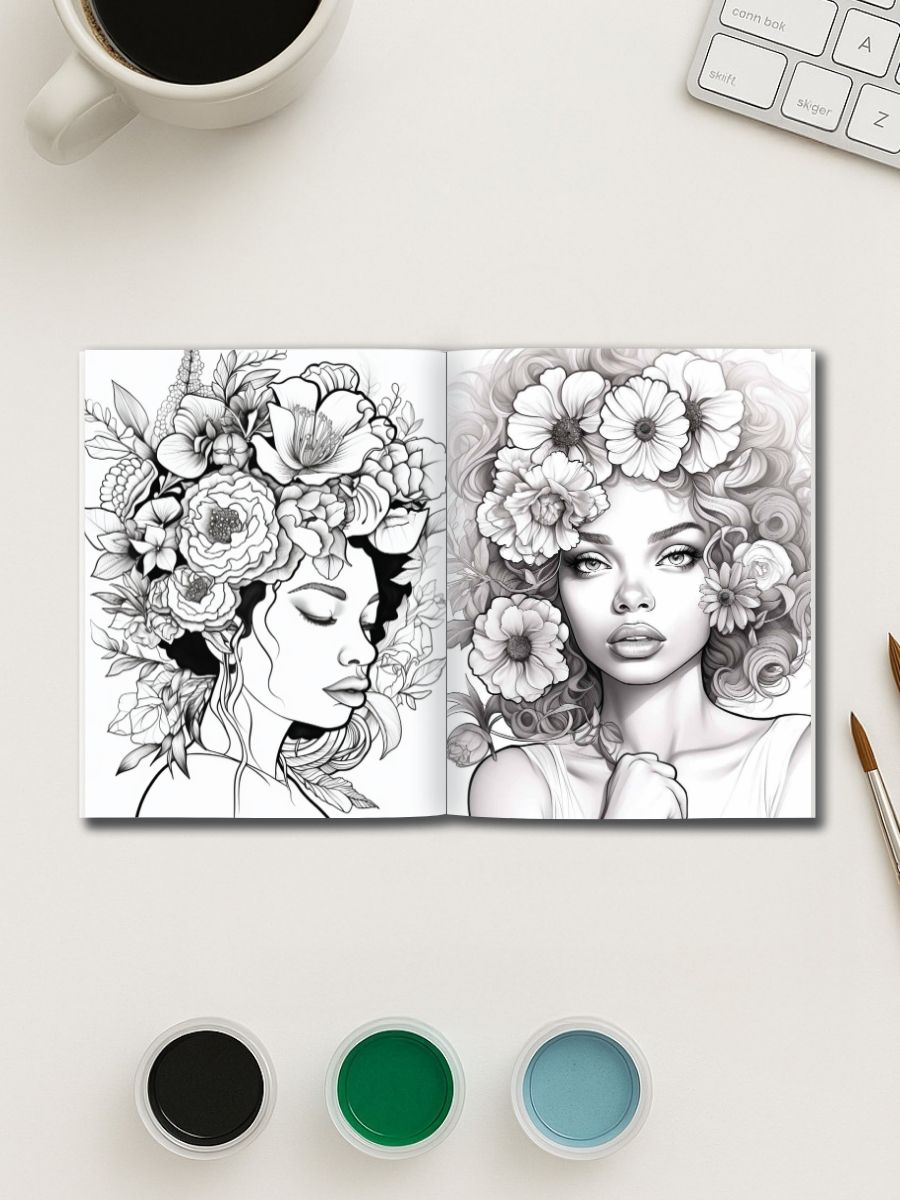 Bold & Beautiful – 1366 Black Women Coloring Page Mega Bundle 3 Bold & Beautiful – 1366 Black Women Coloring Page Mega Bundle - Image 3