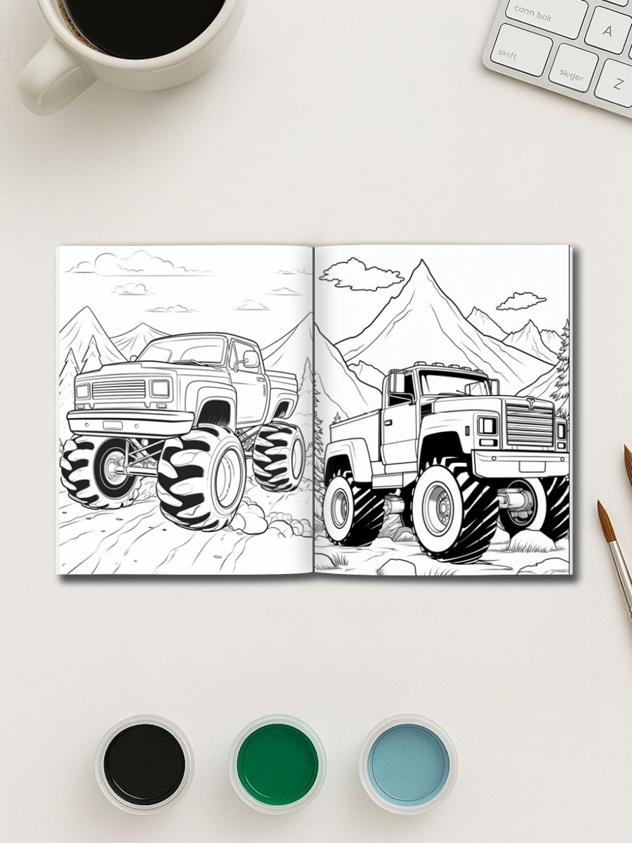Truck Power – 120 Monster Truck Coloring Pages 3 Truck Power – 120 Monster Truck Coloring Pages - Image 3