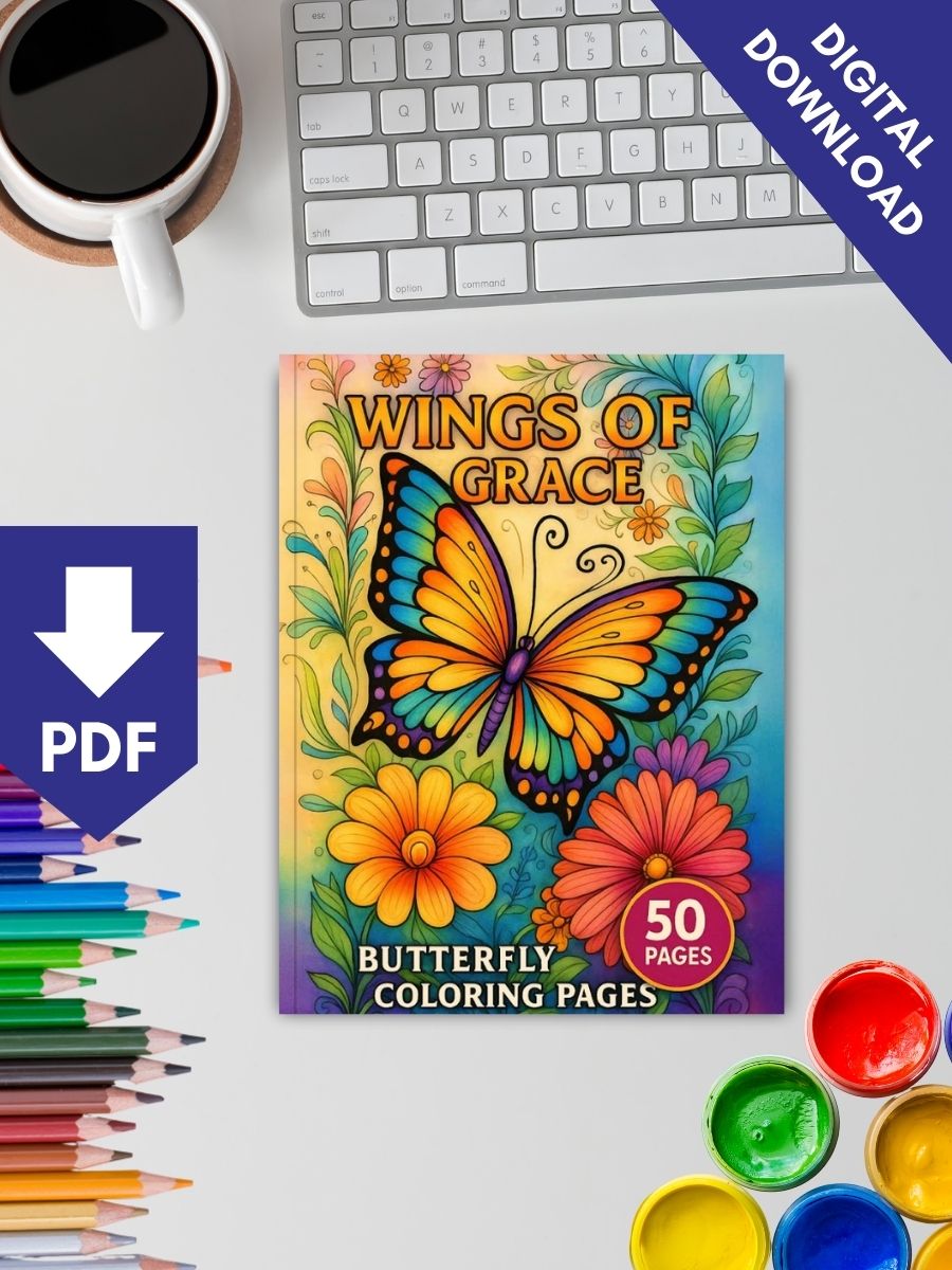 Wings of Grace – 50 Butterfly Coloring Pages 2 Wings of Grace – 50 Butterfly Coloring Pages - Image 2