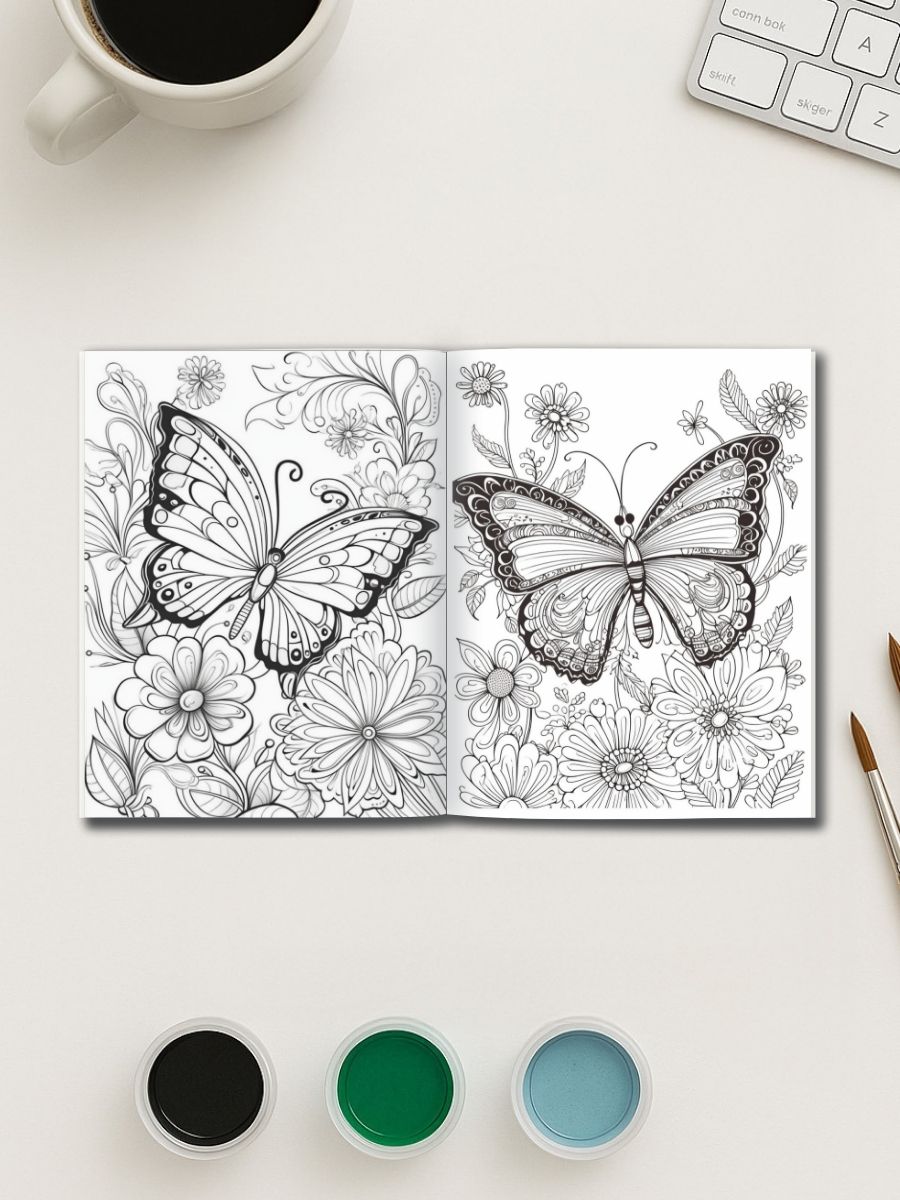 Wings of Grace – 50 Butterfly Coloring Pages 3 Wings of Grace – 50 Butterfly Coloring Pages - Image 3