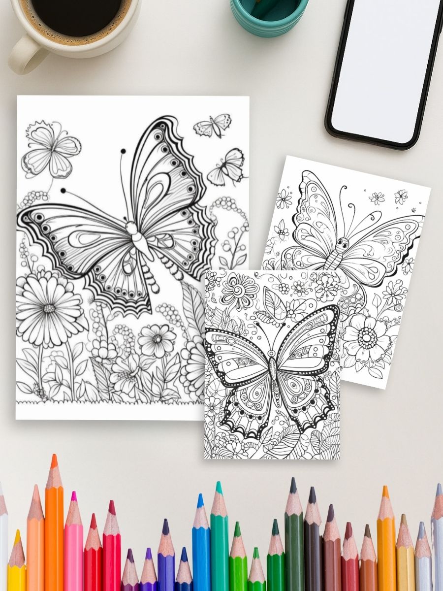 Wings of Grace – 50 Butterfly Coloring Pages 4 Wings of Grace – 50 Butterfly Coloring Pages - Image 4