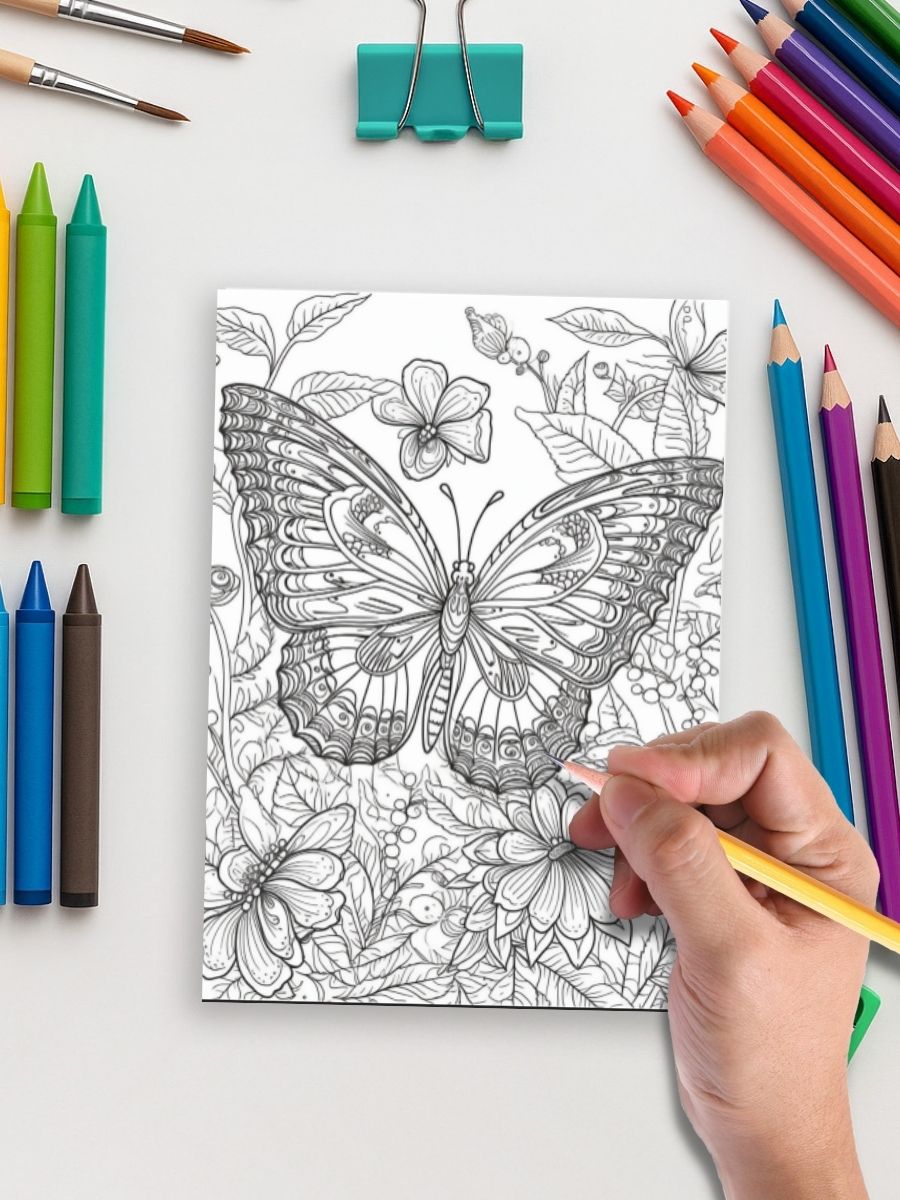 Wings of Grace – 50 Butterfly Coloring Pages 5 Wings of Grace – 50 Butterfly Coloring Pages - Image 5