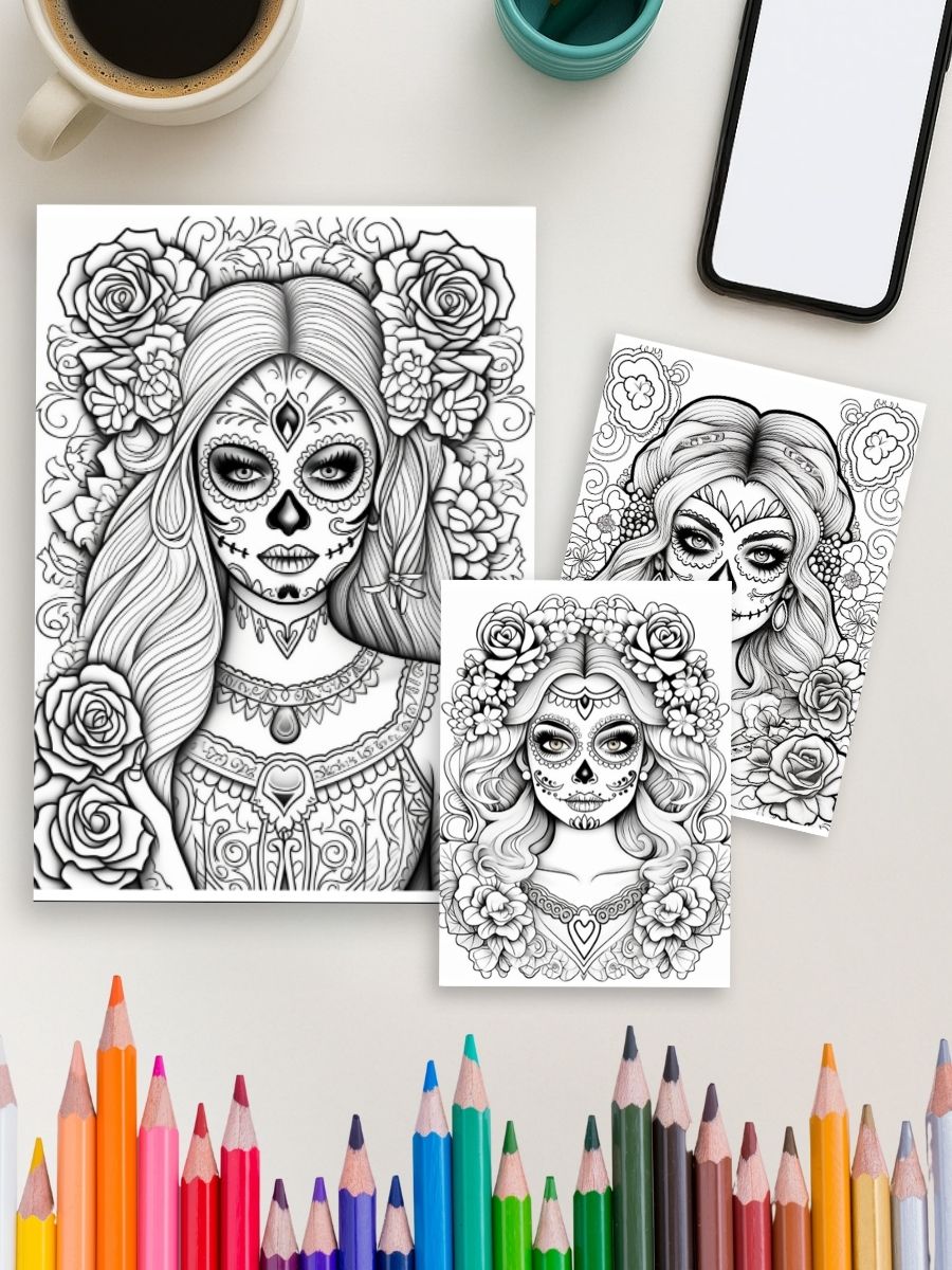 Sugar Skull Queens – 50 Feminine Skull Designs 4 Sugar Skull Queens – 50 Feminine Skull Designs - Image 4