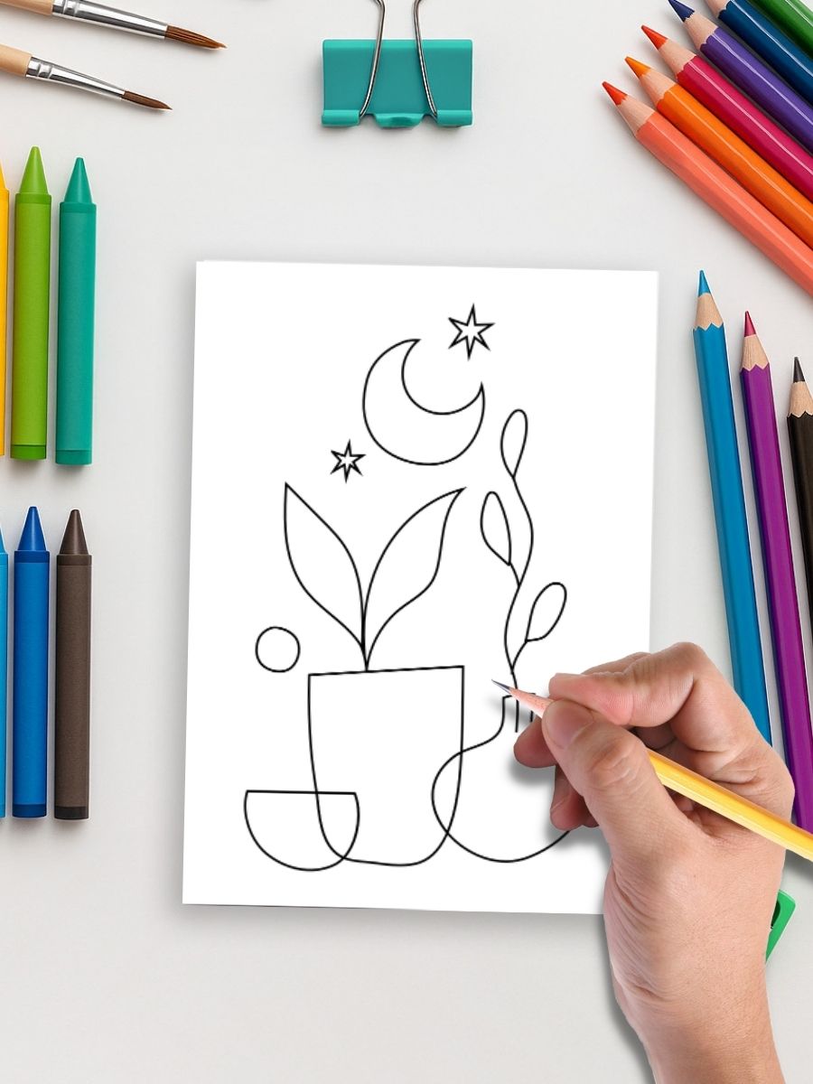 Boho Minimal – 110 Clean & Stylish Coloring Pages 5 Boho Minimal – 110 Clean & Stylish Coloring Pages - Image 5