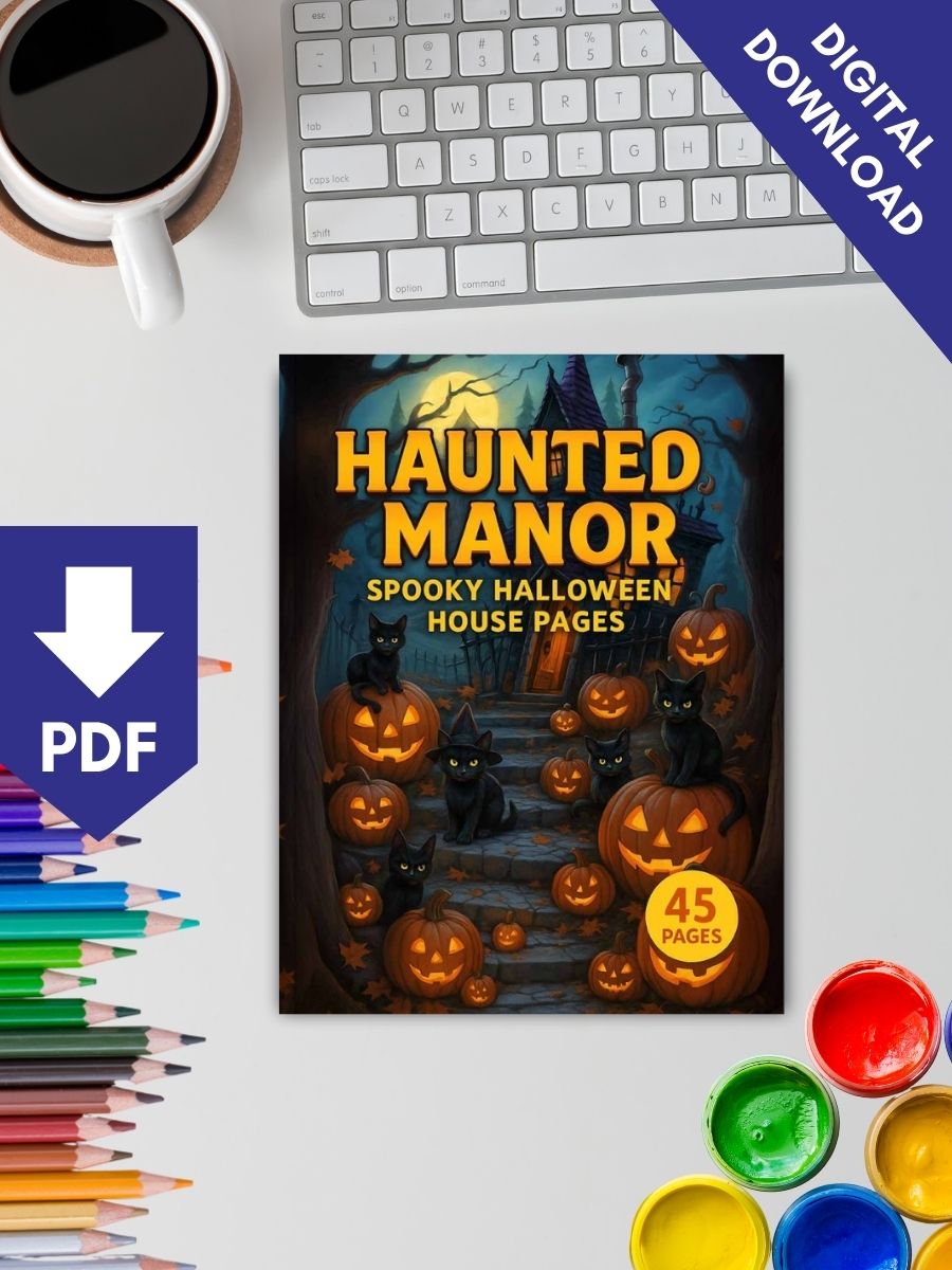 Haunted Manor – 45 Spooky Halloween House Pages 2 Haunted Manor – 45 Spooky Halloween House Pages - Image 2