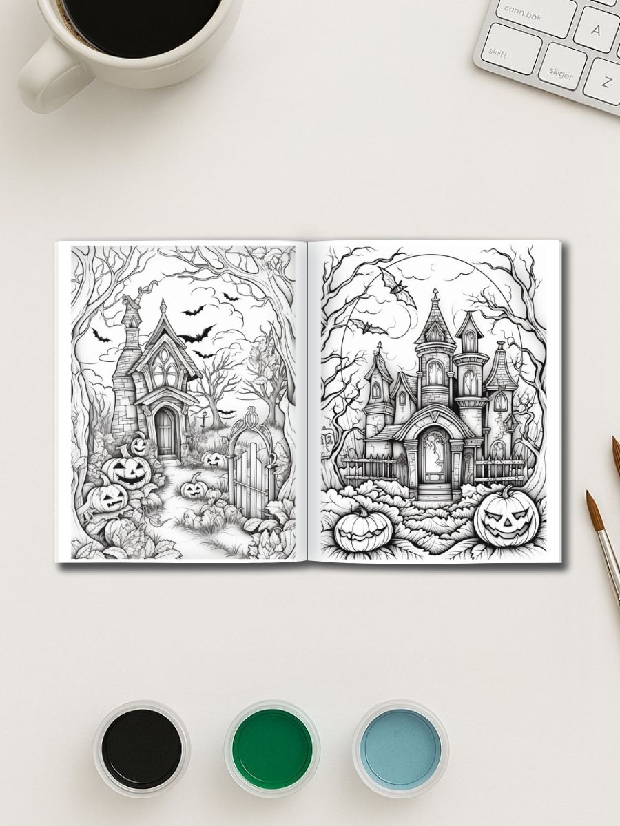 Haunted Manor – 45 Spooky Halloween House Pages 3 Haunted Manor – 45 Spooky Halloween House Pages - Image 3