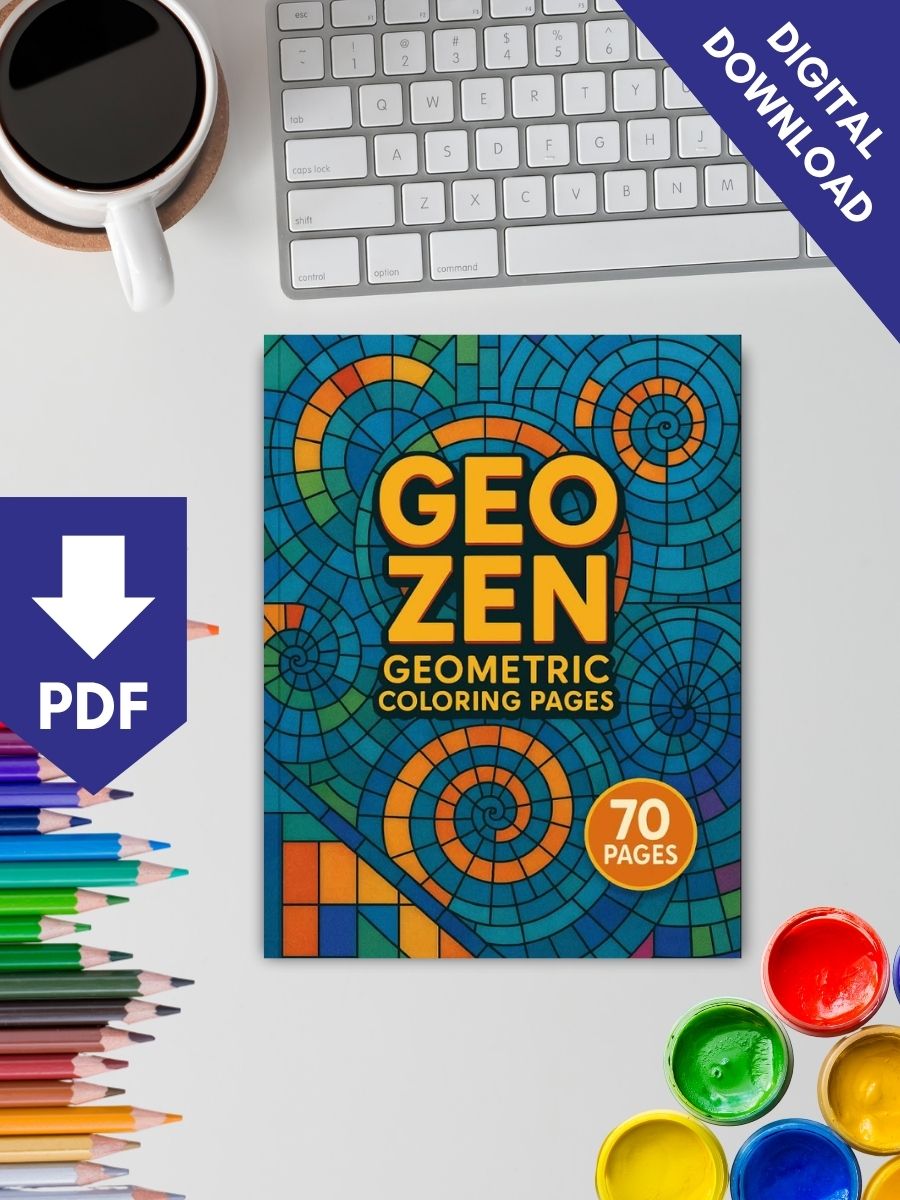 Geo Zen – 70 Geometric Coloring Designs 2 Geo Zen – 70 Geometric Coloring Designs - Image 2