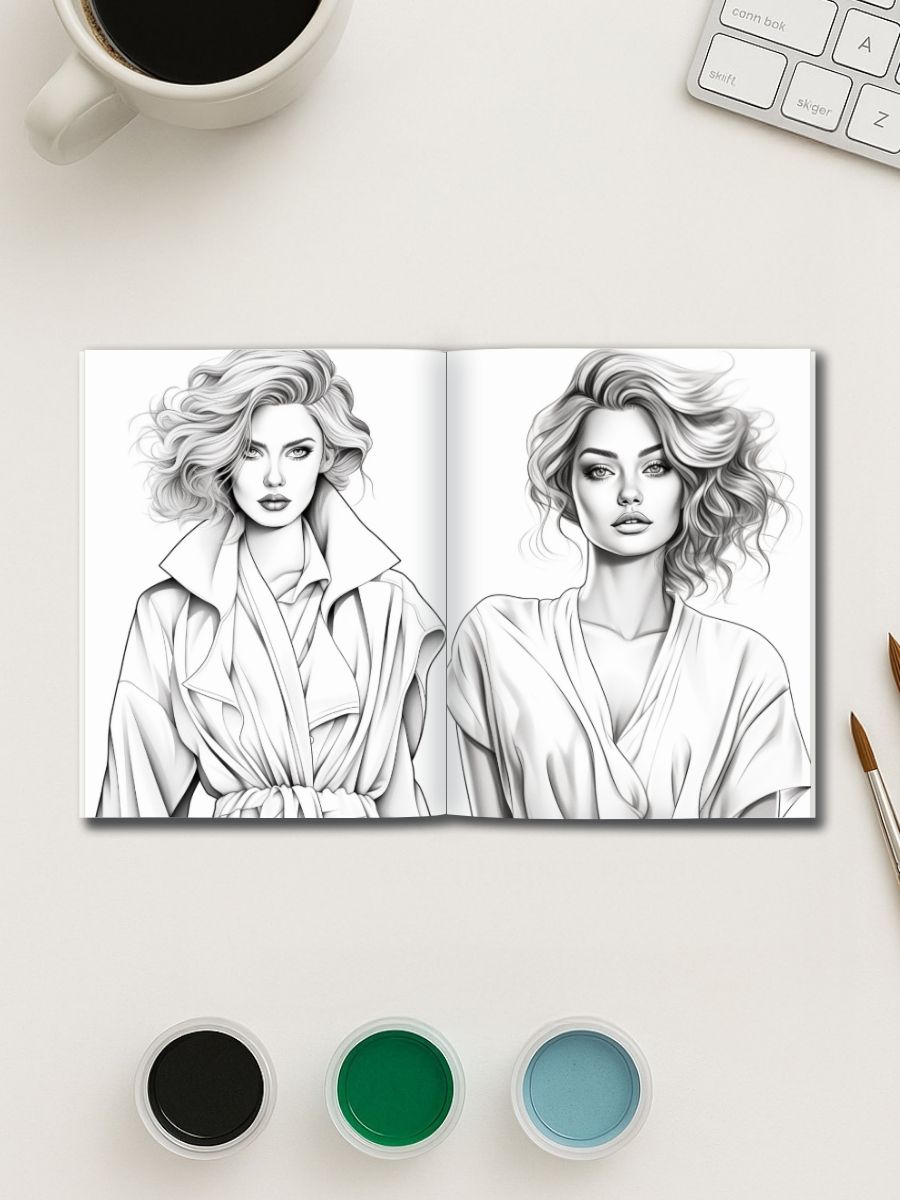 Fashion Vibes – 1357 Girl Power Coloring Pages 3 Fashion Vibes – 1357 Girl Power Coloring Pages - Image 3