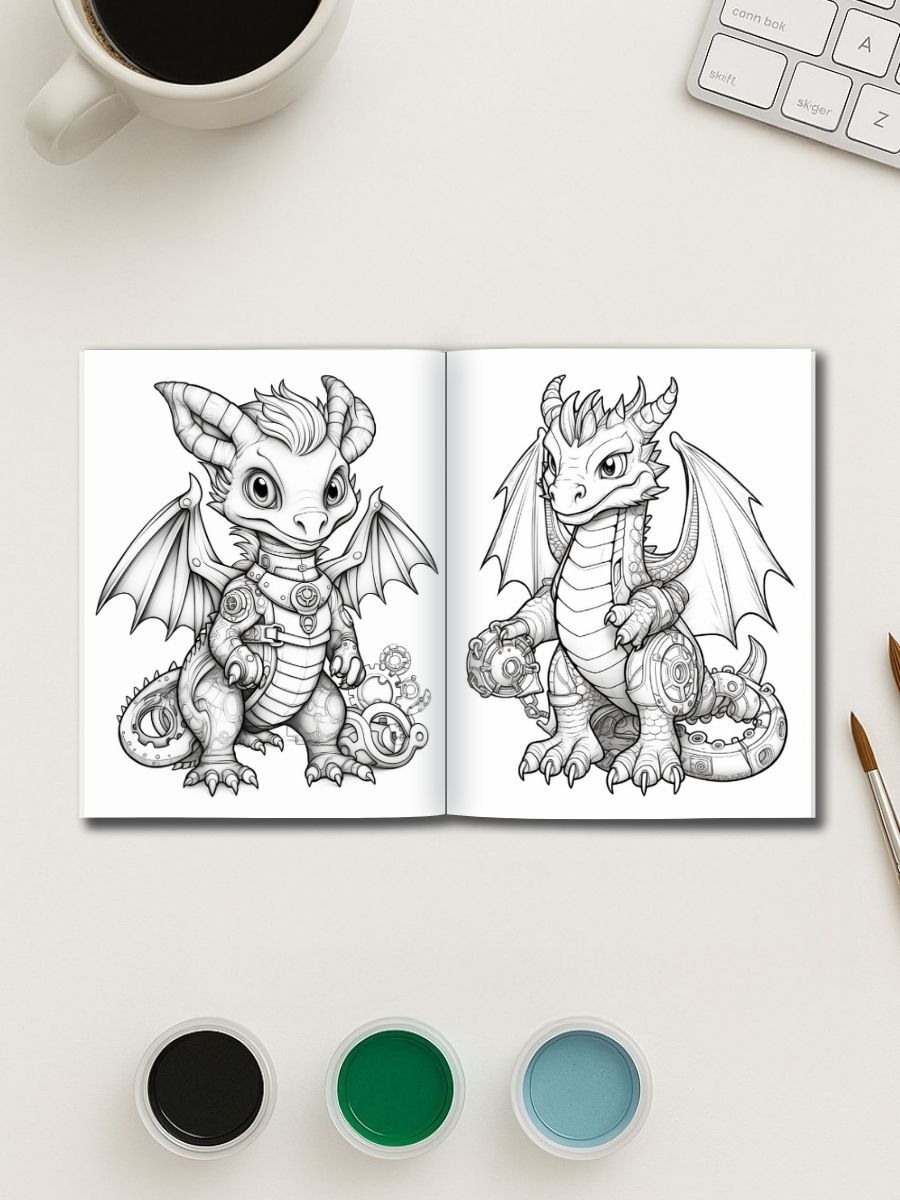 Dragon Realm – 50 Fire-Breathing Coloring Pages 3 Dragon Realm – 50 Fire-Breathing Coloring Pages - Image 3