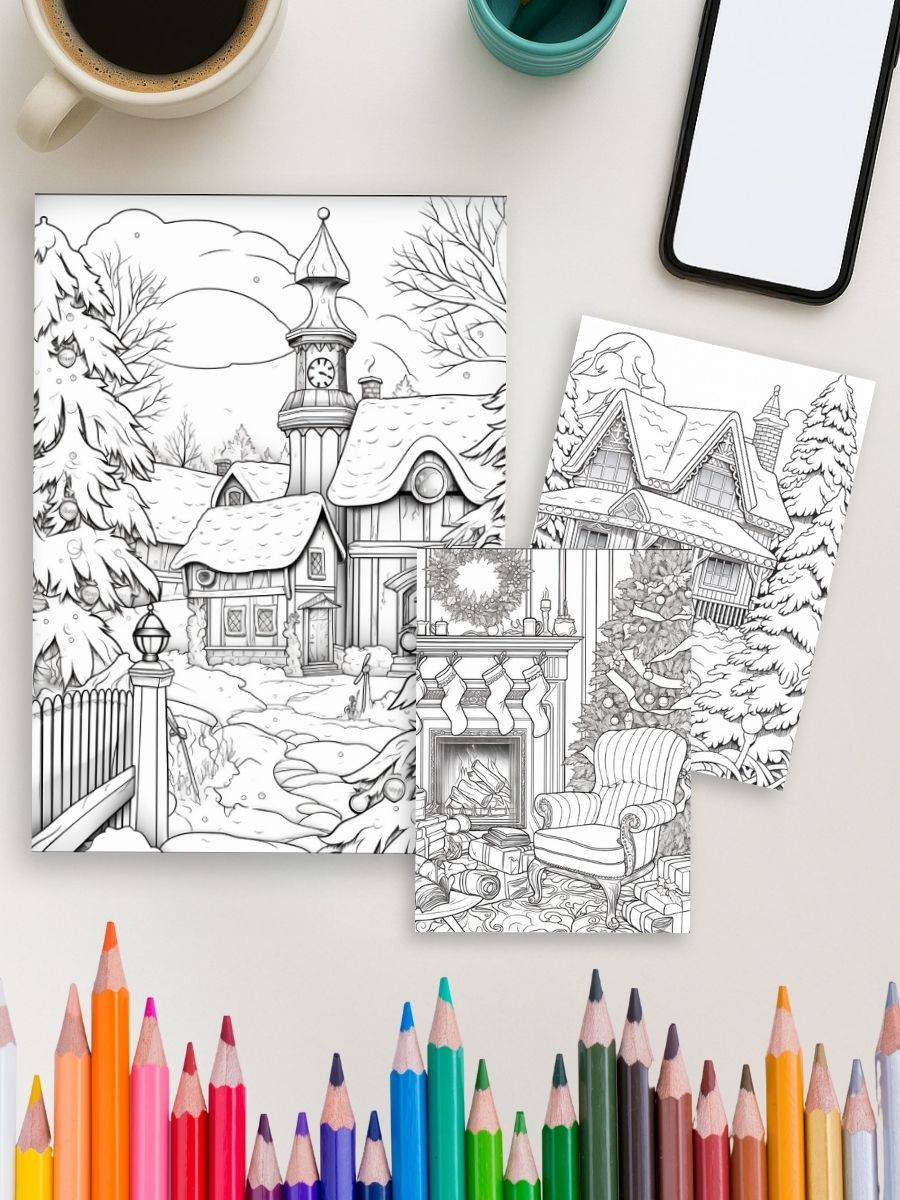 Cozy Christmas – 50 Holiday Celebration Pages 4 Cozy Christmas – 50 Holiday Celebration Pages - Image 4