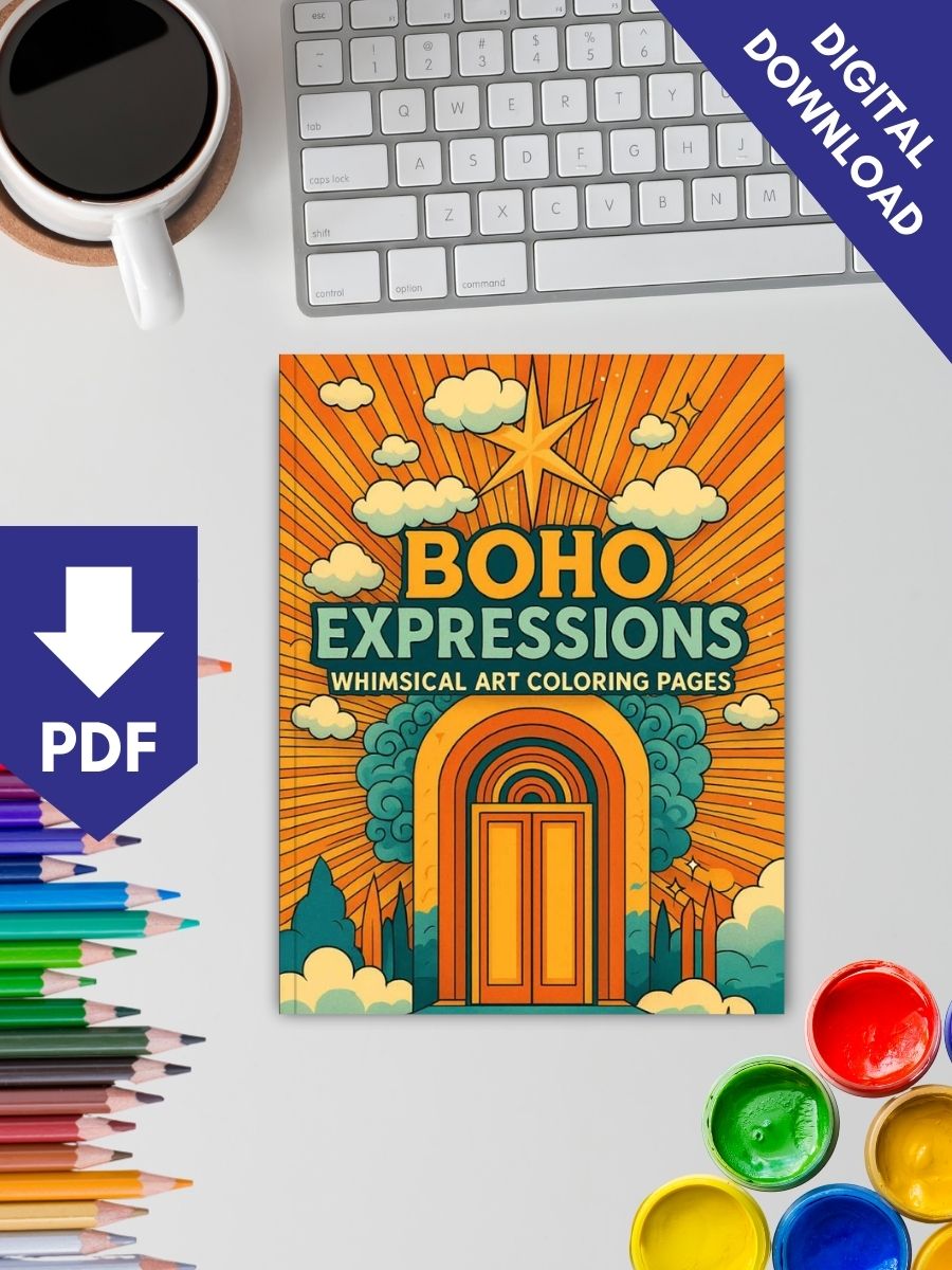 Boho Expressions – 47 Whimsical Art Pages 2 Boho Expressions – 47 Whimsical Art Pages - Image 2