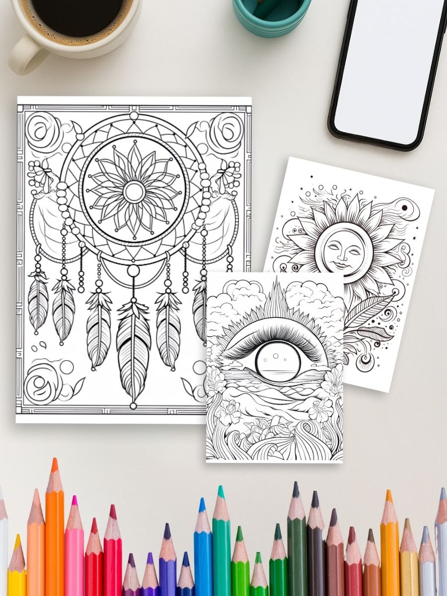 Boho Expressions – 47 Whimsical Art Pages 4 Boho Expressions – 47 Whimsical Art Pages - Image 4