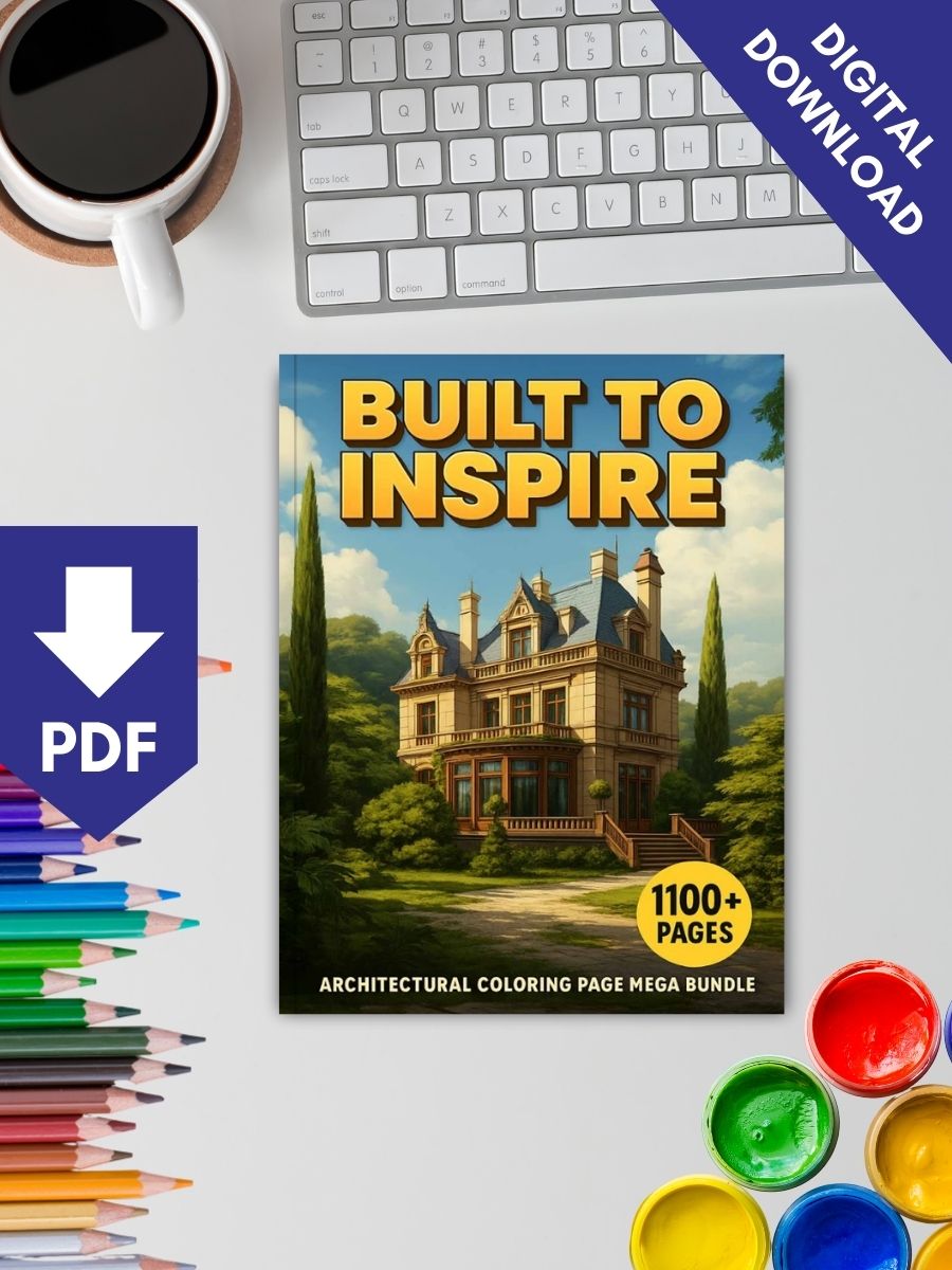 Built to Inspire – 1100+ Architectural Coloring Page Mega Bundle 2 Built to Inspire – 1100+ Architectural Coloring Page Mega Bundle - Image 2