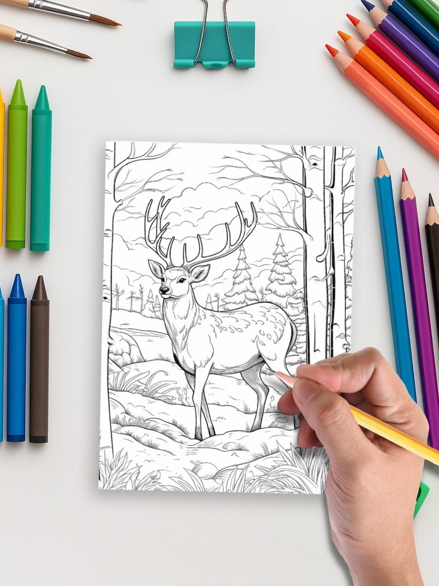 Winter Whiskers – 130 Winter Animal Coloring Pages 5 Winter Whiskers – 130 Winter Animal Coloring Pages - Image 5