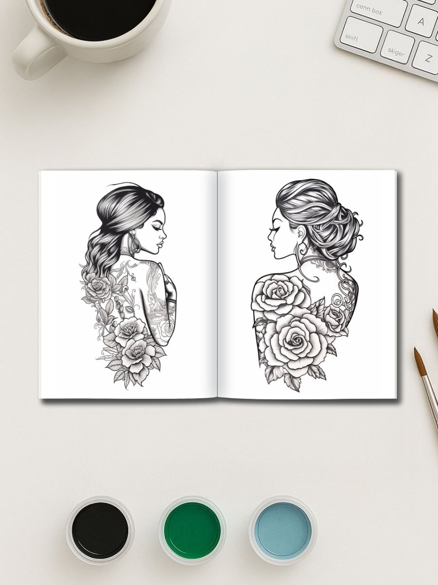 Ink & Impressions – 264 Tattoo Coloring Pages 3 Ink & Impressions – 264 Tattoo Coloring Pages - Image 3