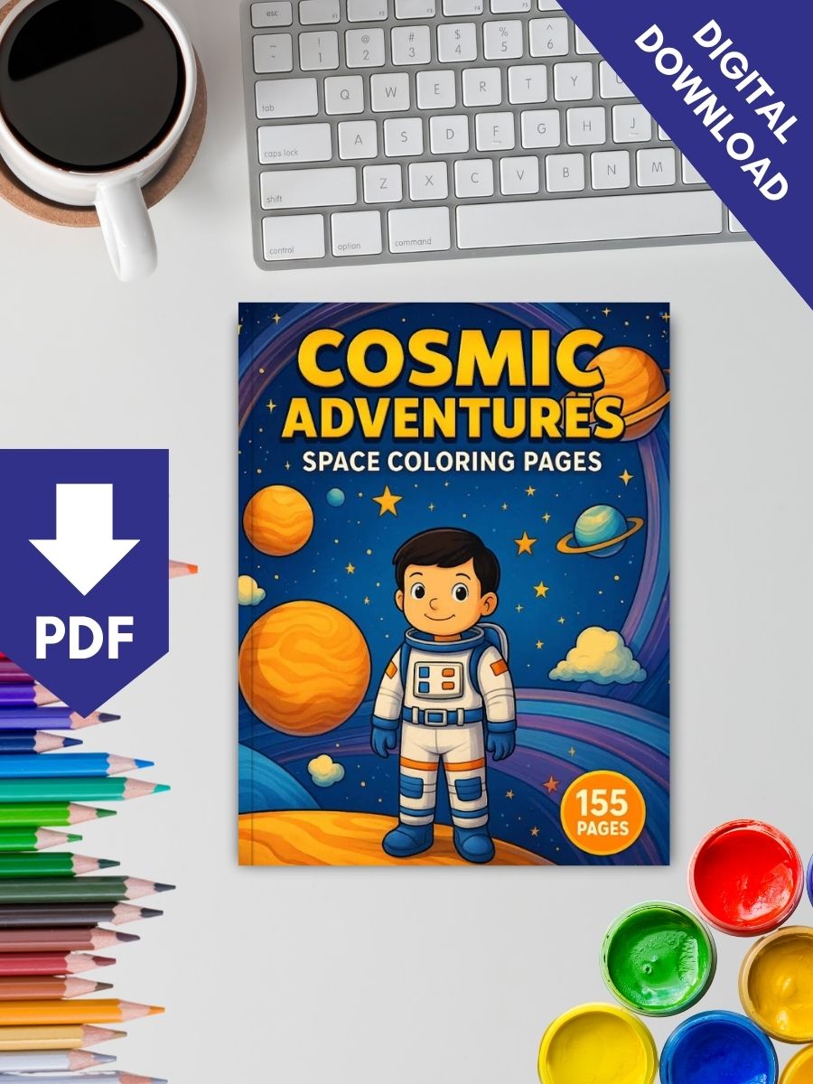 Cosmic Adventures – 155 Space Coloring Pages 2 Cosmic Adventures – 155 Space Coloring Pages - Image 2