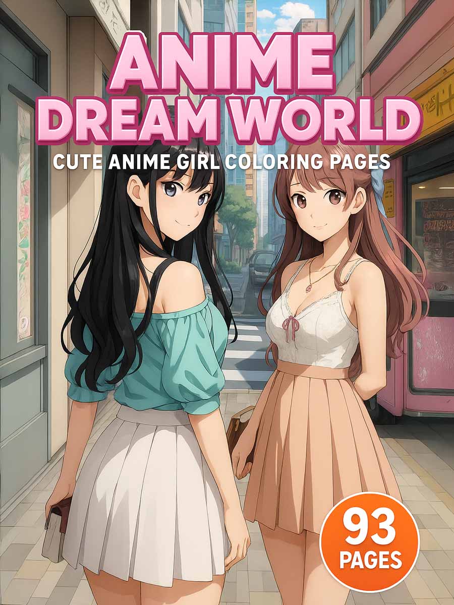 Anime Dream World – 93 Cute Anime Girl Coloring Pages 1 Anime Dream World – 93 Cute Anime Girl Coloring Pages