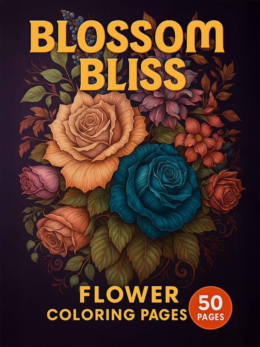 Blossom Bliss – 50 Flower Coloring Pages Vol. 2 1 Blossom Bliss – 50 Flower Coloring Pages Vol. 2
