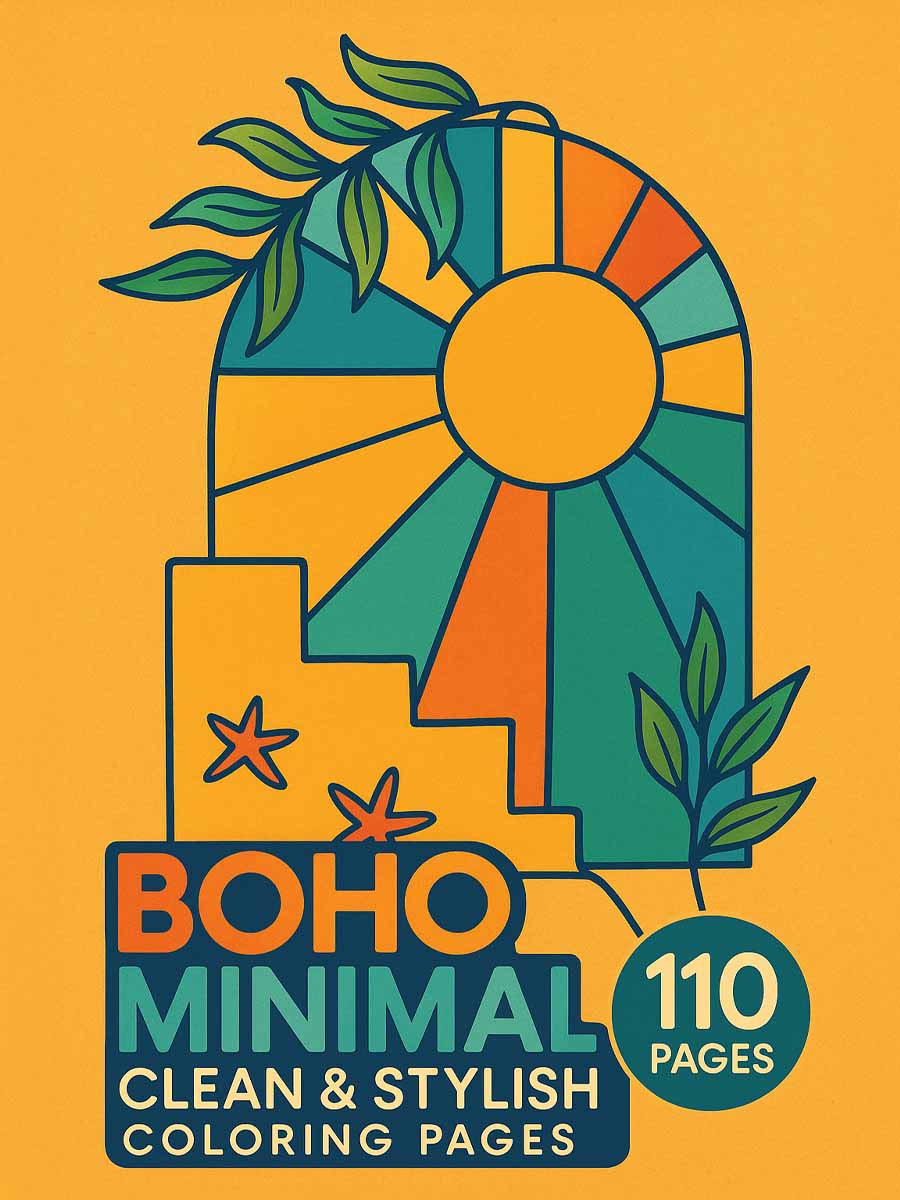 Boho Minimal – 110 Clean & Stylish Coloring Pages 1 Boho Minimal – 110 Clean & Stylish Coloring Pages