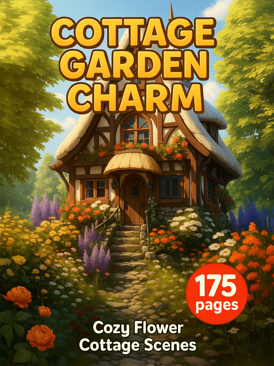 Cottage Garden Charm – 175 Cozy Flower Cottage Scenes 1 Cottage Garden Charm – 175 Cozy Flower Cottage Scenes