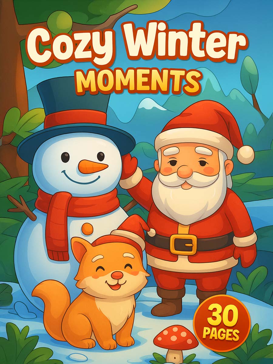 Cozy Winter Moments – 30 Kids Winter Coloring Pages 1 Cozy Winter Moments – 30 Kids Winter Coloring Pages