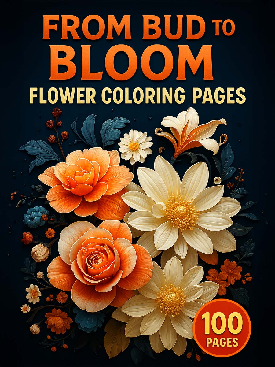 100 Flowers to Color – From Bud to Bloom 1 100 Flowers to Color – From Bud to Bloom