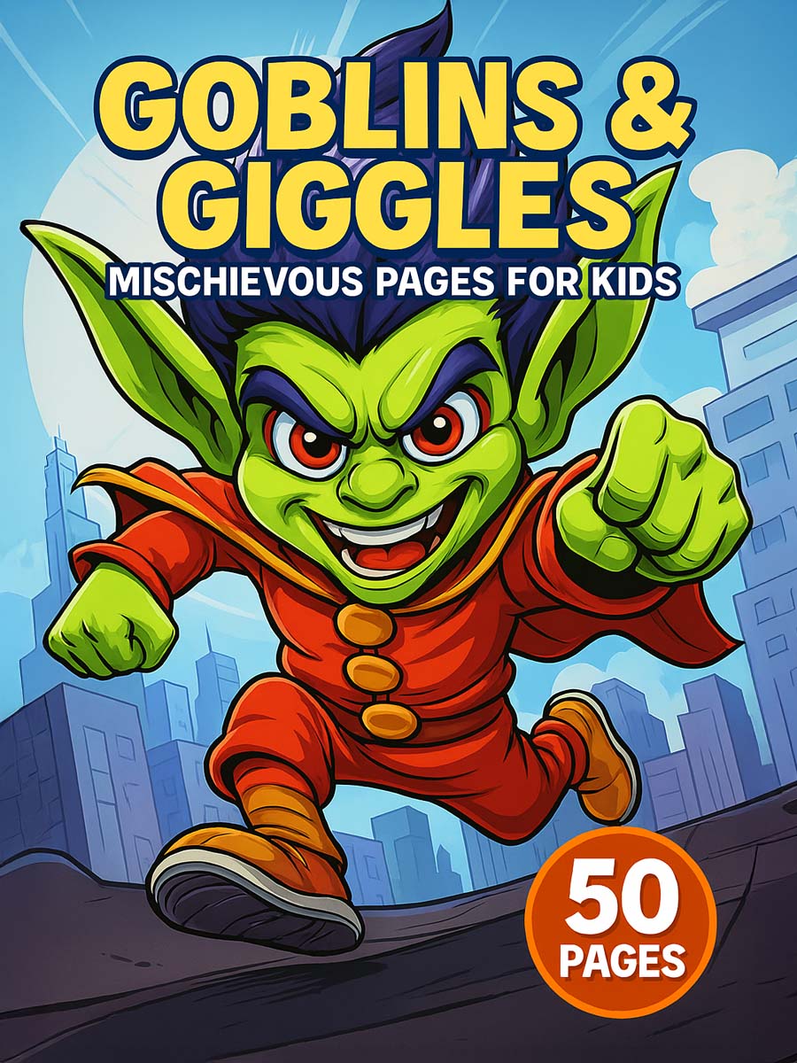 Goblins & Giggles – 50 Mischievous Pages for Kids 1 Goblins & Giggles – 50 Mischievous Pages for Kids