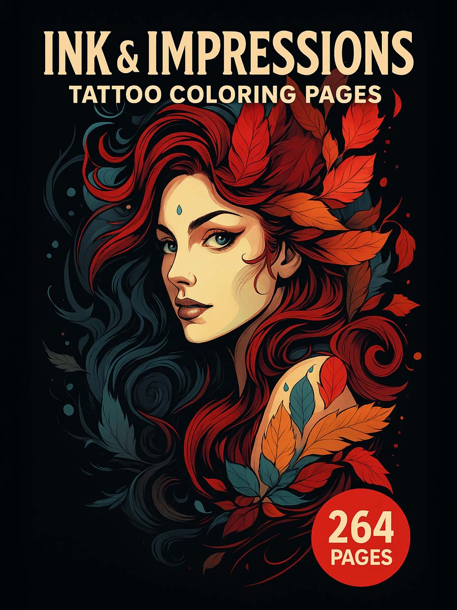 Ink & Impressions – 264 Tattoo Coloring Pages 1 Ink & Impressions – 264 Tattoo Coloring Pages