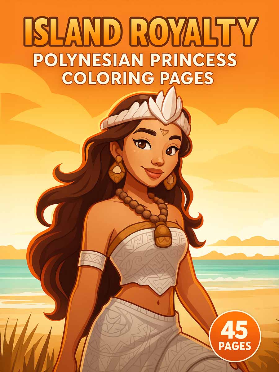 Island Royalty – 45 Polynesian Princess Coloring Pages 1 Island Royalty – 45 Polynesian Princess Coloring Pages