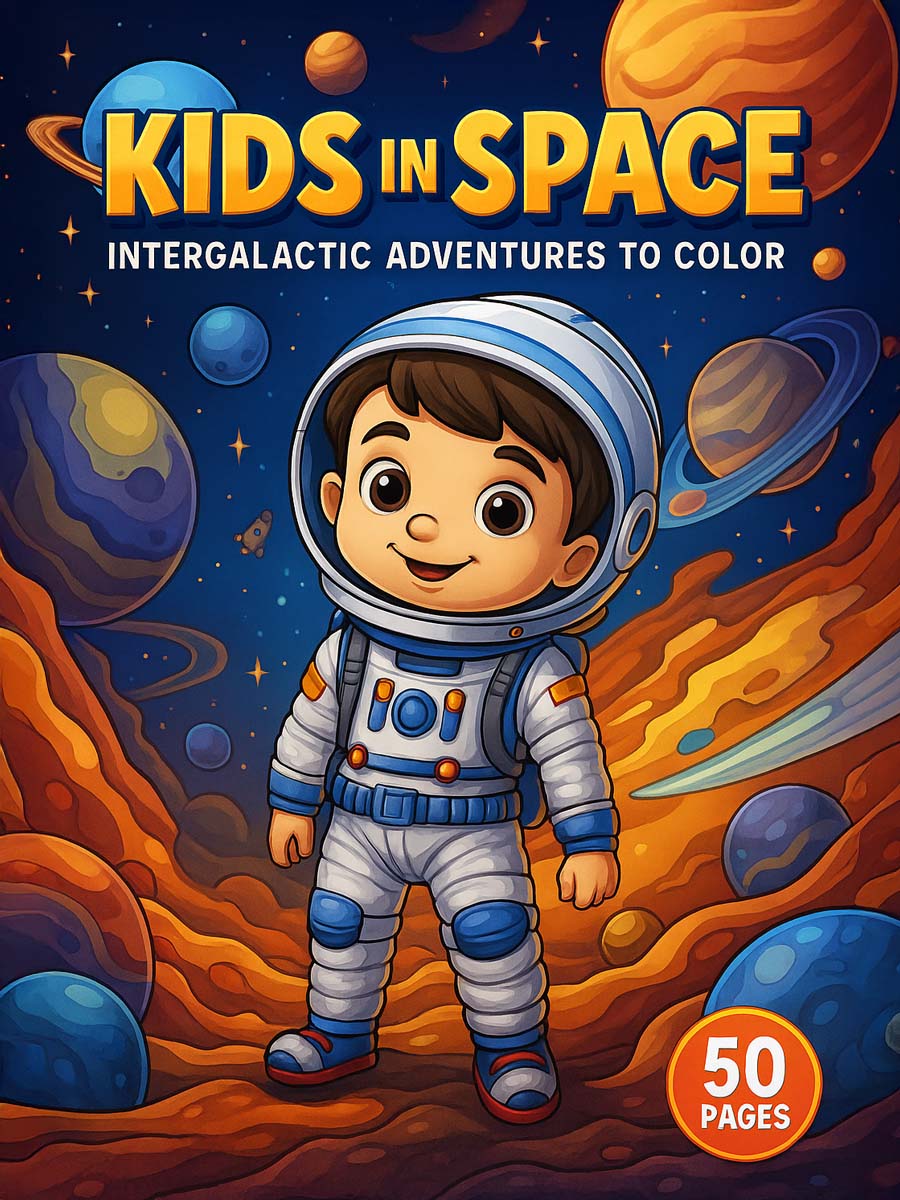 Kids in Space – 50 Intergalactic Adventures to Color 1 Kids in Space – 50 Intergalactic Adventures to Color
