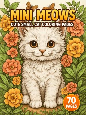 Coloring Pages for Kids 10 Mini Meows – 70 Cute Small Cat Coloring Pages