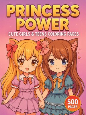 Coloring Pages for Kids 19 Princess Power – 500 Girls & Teens Coloring Pages
