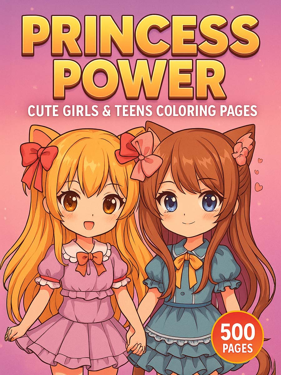 Princess Power – 500 Girls & Teens Coloring Pages 1 Princess Power – 500 Girls & Teens Coloring Pages